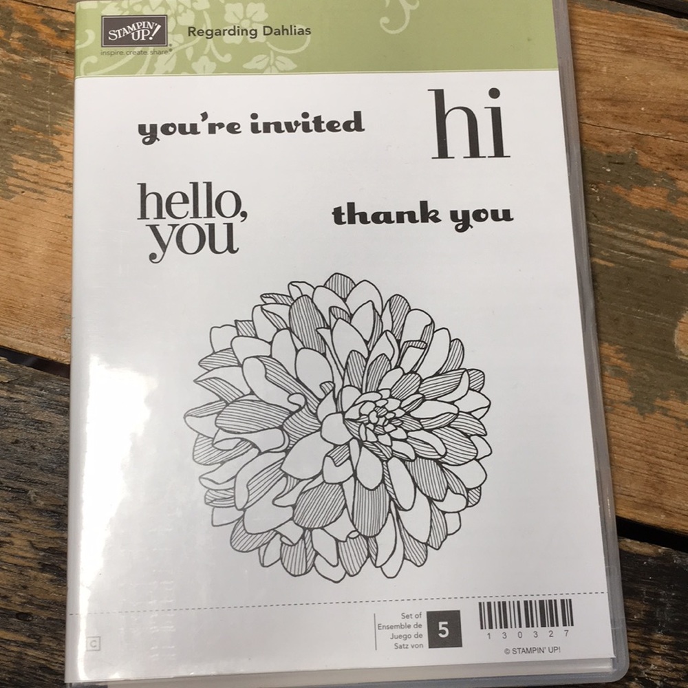 Stampin up - regarding dahlias - rubber cling